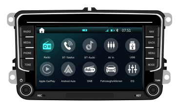 ESX VMX751DAB 2-DIN Autoradio für Seat Skoda VW VAG mit apple carplay android auto Touchmonitor DAB+