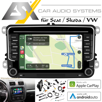 ESX VMX751DAB 2-DIN Autoradio für Seat Skoda VW VAG mit apple carplay android auto Touchmonitor DAB+