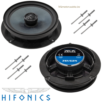 Hifonics ZSV62X 16,5 cm 2-Wege Koaxial-System für VAG Seat Skoda VW ZSV-62X