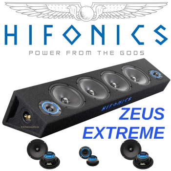 Hifonics Zeus Extreme ZXT604BXT 4 x 16,5cm Subwoofer im Bassreflexgehäuse 25mm Hochtöner 1000 Watt ZXT-604BXT