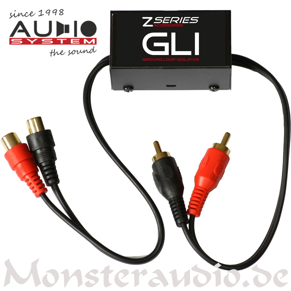 Monsteraudio - Audio System GLI Entstörfilter Cinchleitung Masseentkoppler  Autoradio Verstärker Filter ground-loop-isolator