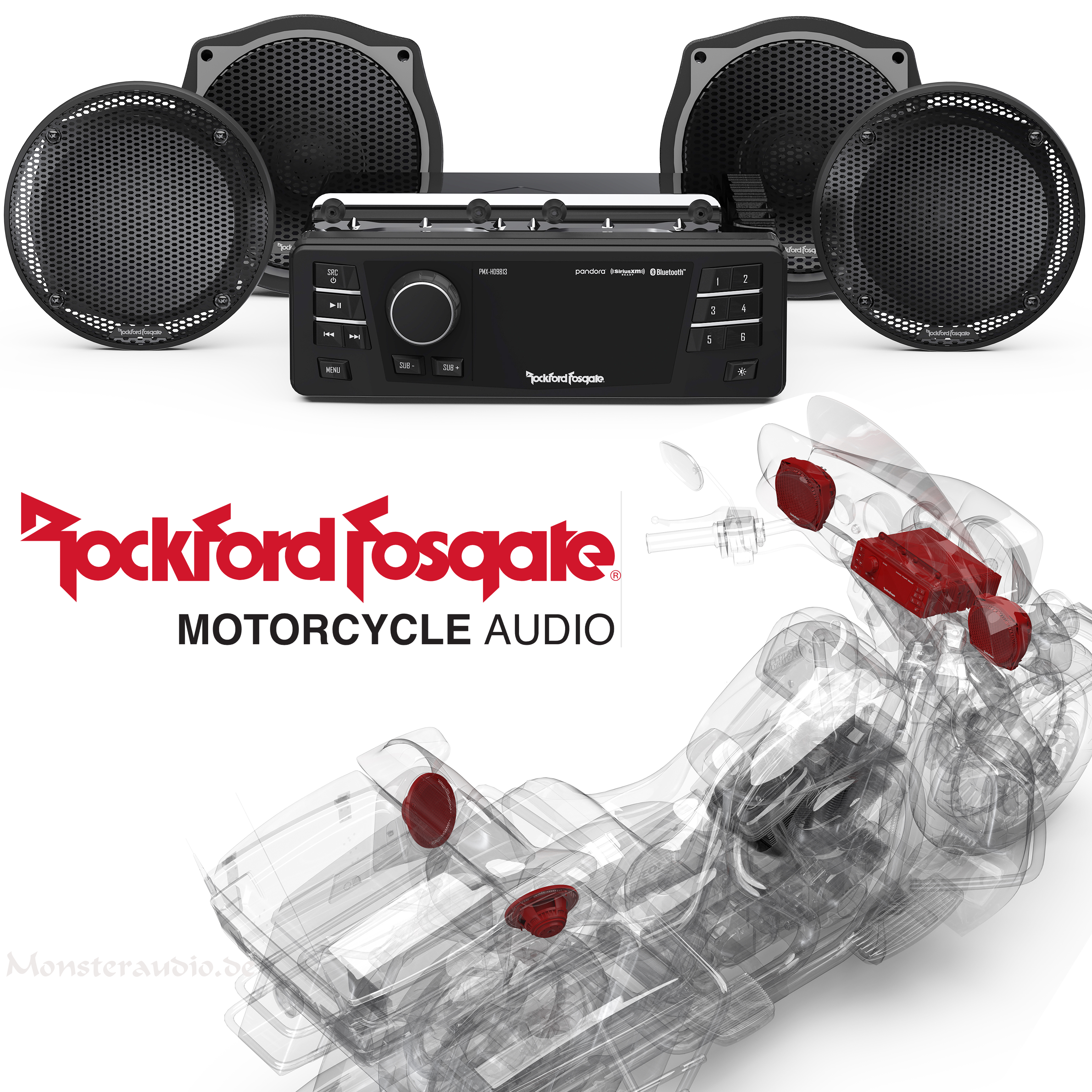Monsteraudio - Rockford Fosgate HD9813SGU-STAGE1 Set Lautsprecher Radio ...