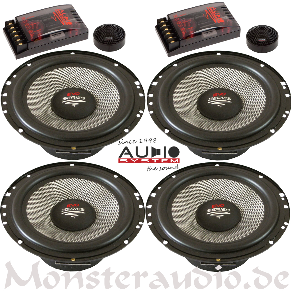 Monsteraudio - Audio System R-165-4 EVO 16,5cm Doppel-Komponenten ...