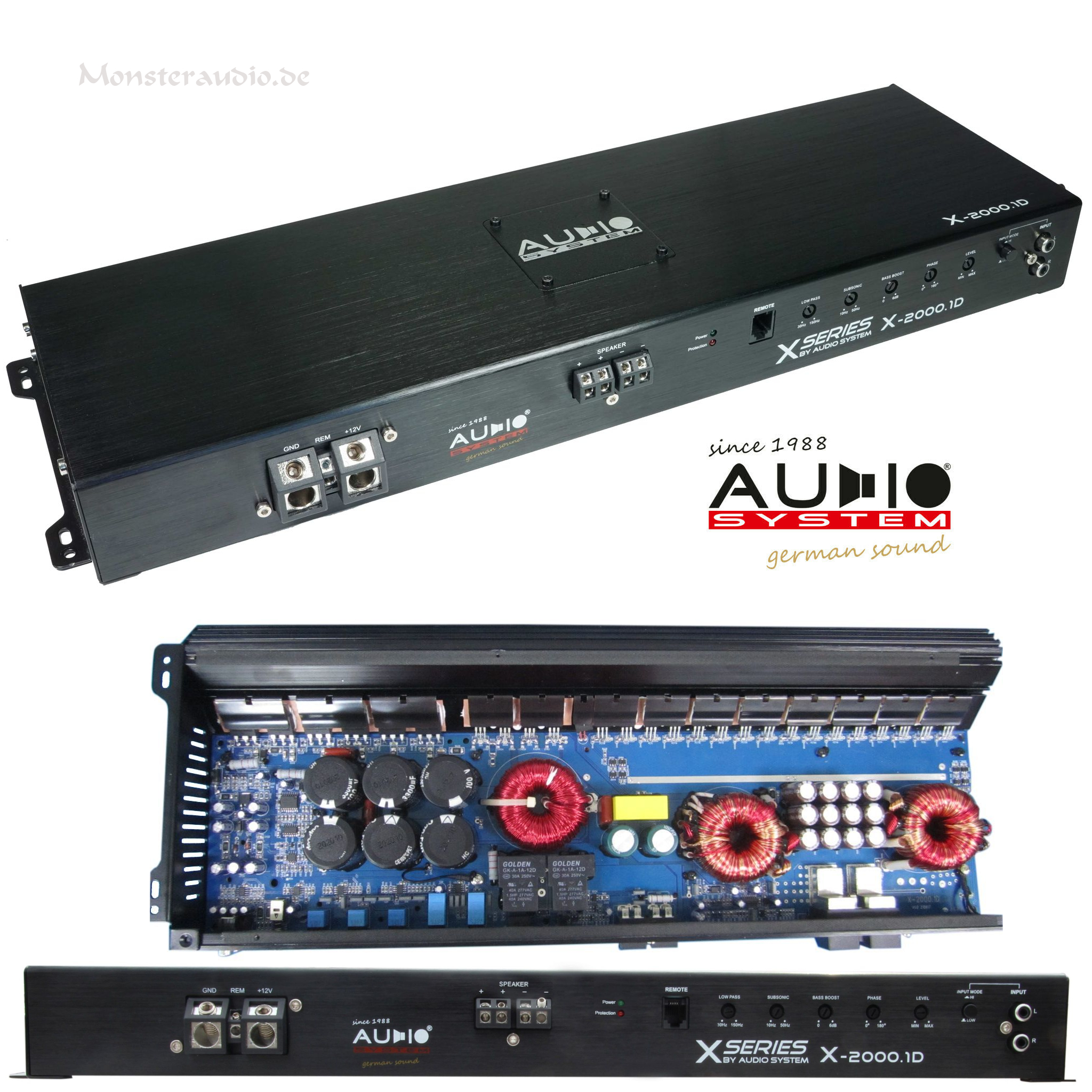 Monsteraudio - Audio System X-2000.1D 1-Kanal Verstärker Digital ...