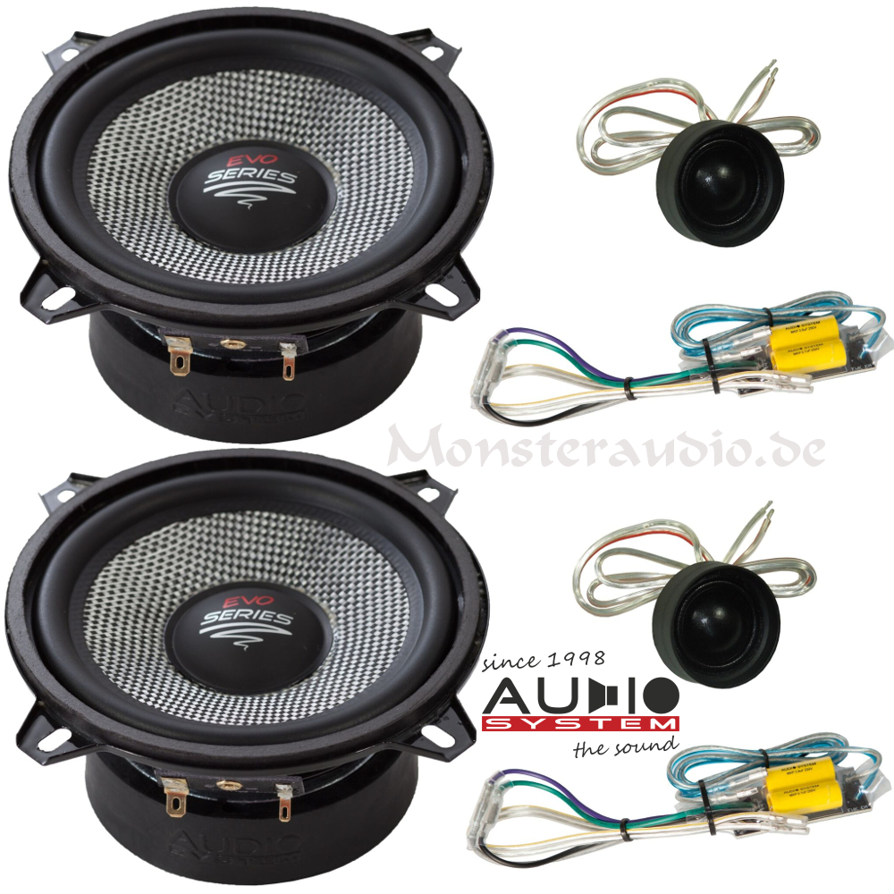 Monsteraudio - Audio System X-130 EM EVO 13cm 2-Wege Komponenten