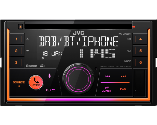 JVC KW-DB95BT mit DAB+ Antenne Autoradio Bluetooth digital Radio 2-DIN