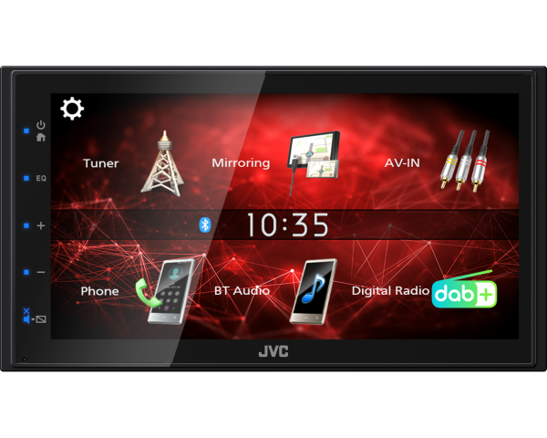 JVC KW-M27DBT 2-DIN Autoradio mit android USB-mirroring Touchmonitor DAB+  KWM27DBT