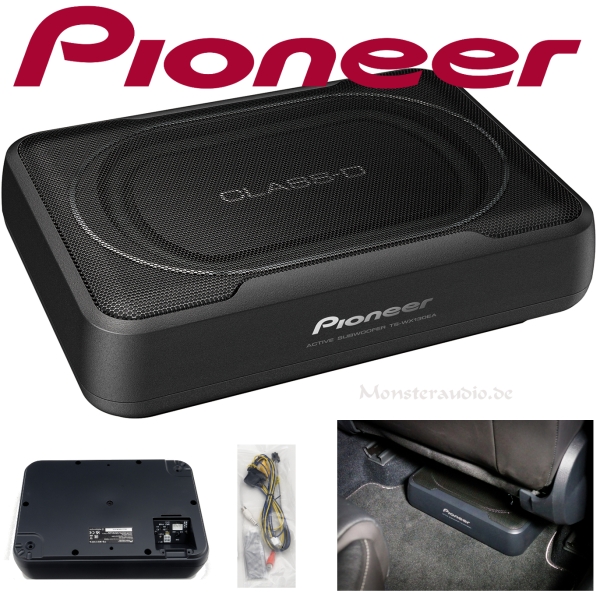 Pioneer TS-WX130EA 20x13cm Aktivsubwoofer Untersitz Sub + Verstärker 160 Watt TSWX130EA