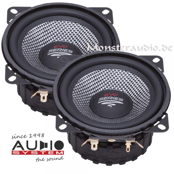 Audio System AS-100 EVO 10cm Tieftöner Mitteltöner Kicker Lautsprecher 100mm 220 Watt AS100