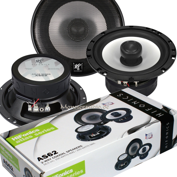 Hifonics Atlas AS-62 16,5cm 2-Wege Koaxial Lautsprecher 165mm 200 Watt AS62