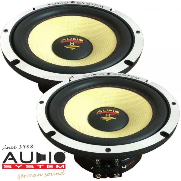 Audio System AX 165-2 EVO2 16,5cm extrem Kicker 2 Ohm Kickbass-Lautsprecher 165mm 220 Watt Helon AX165 EVO 2