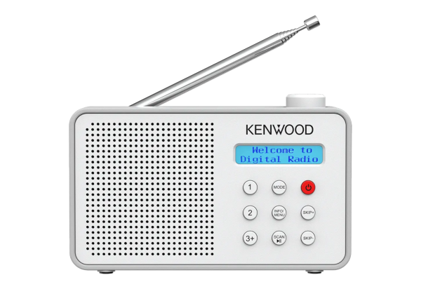 Kenwood CR-M25DAB-W tragbares DAB+ FM UKW Radio ASA-Warnfunktion Blueooth mit Akku 7h CR-M25DAB