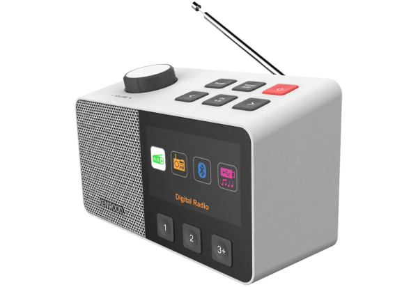 Kenwood CR-M70DAB-W Seniorenradio DAB+ FM UKW Radio ASA-Warnfunktion Blueooth mit Akku 10h CR-M70DAB