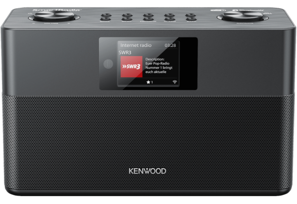 Kenwood WiFi Internetradio DAB+ FM UKW Stereo Blueooth Lautsprecher Küchenradio TFT schwarz CR-ST100S-B