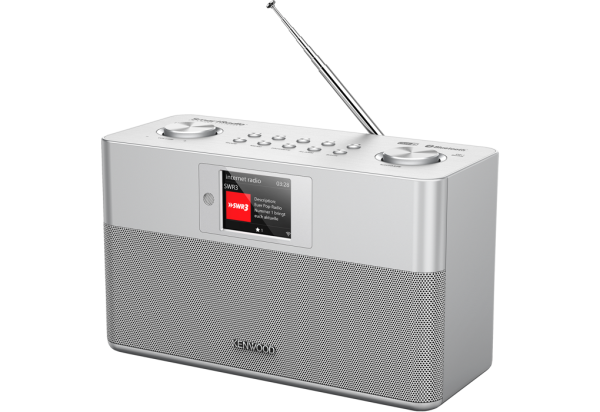 Kenwood WiFi Internetradio DAB+ FM UKW Stereo Blueooth Lautsprecher Küchenradio TFT silber CR-ST100S-S