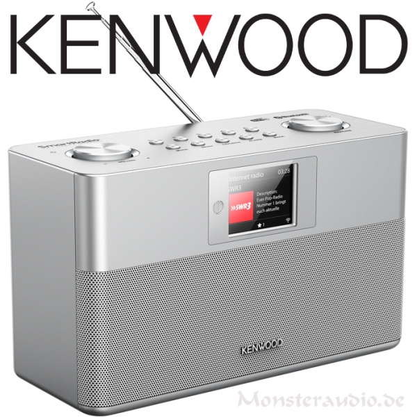 Kenwood WiFi Internetradio DAB+ FM UKW Stereo Blueooth Lautsprecher Küchenradio TFT silber CR-ST100S-S