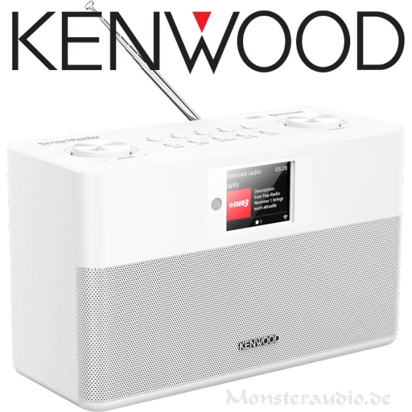 Kenwood WiFi Internetradio DAB+ FM UKW Stereo Blueooth Lautsprecher Küchenradio TFT schwarz CR-ST100S-W