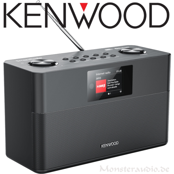 Kenwood WiFi Internetradio DAB+ FM UKW Stereo Blueooth Lautsprecher Küchenradio TFT schwarz CR-ST100S-B