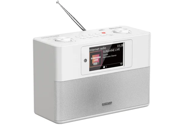 Kenwood WiFi Internetradio DAB+ FM UKW Stereo Blueooth Lautsprecher Küchenradio TFT schwarz CR-ST200S-W