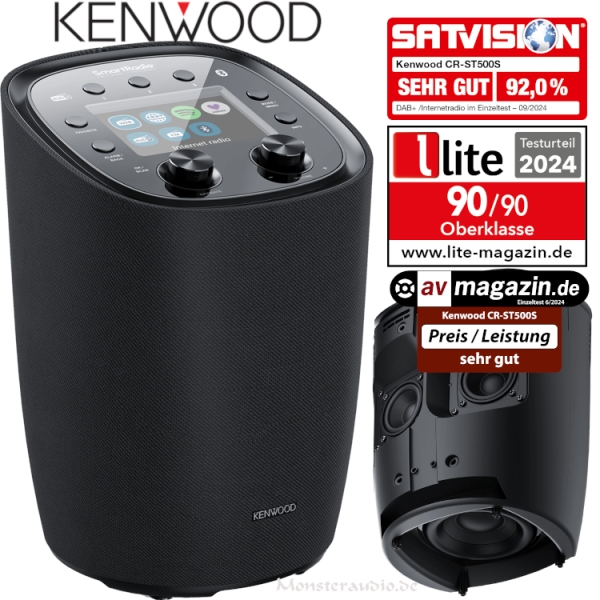 Kenwood CR-ST500S-B WiFi Internetradio DAB+ FM UKW Blueooth TFT schwarz CRST500SB