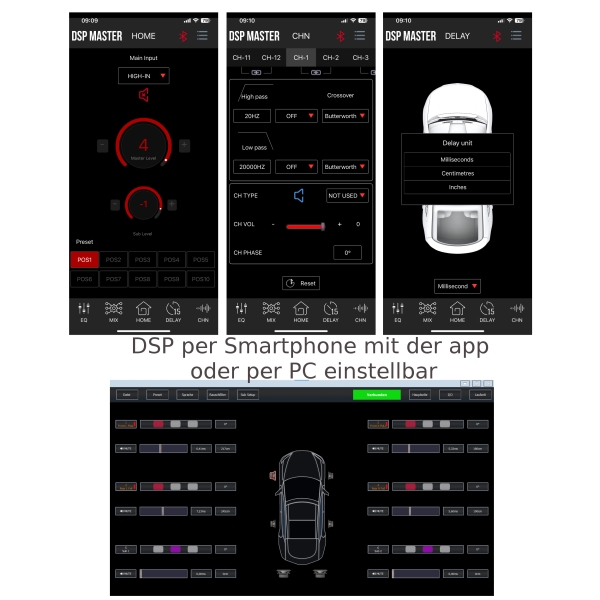 Crunch CRE400.4DSP 4-Kanal Verstärker mit 6-Kanal DSP