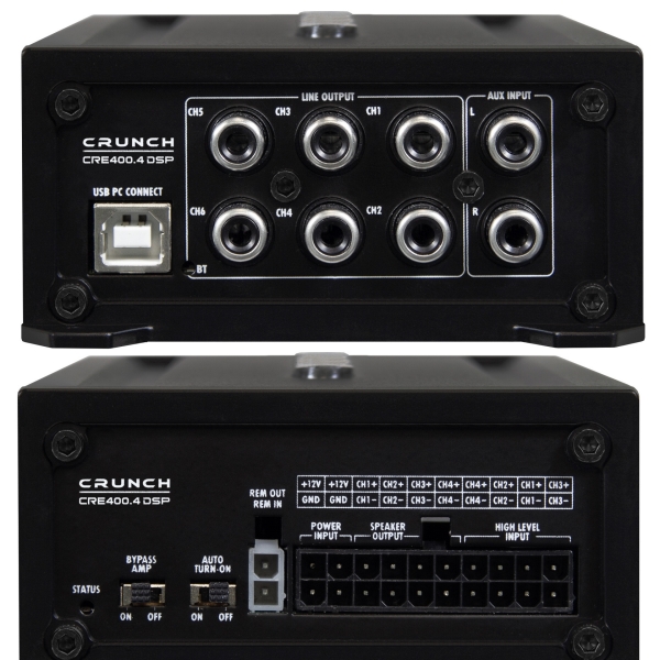 Crunch CRE400.4DSP 4-Kanal Verstärker mit 6-Kanal DSP