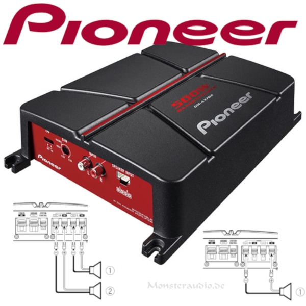 Pioneer GM-A3702 2-Kanal-Verstärker 500 Watt GMA3702