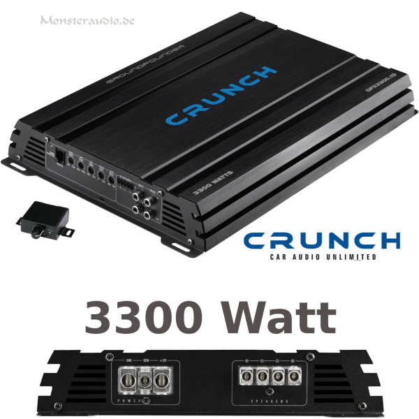Crunch GPX-3300.1D 1-Kanal Verstärker digital Endstufe GPX3300.1D