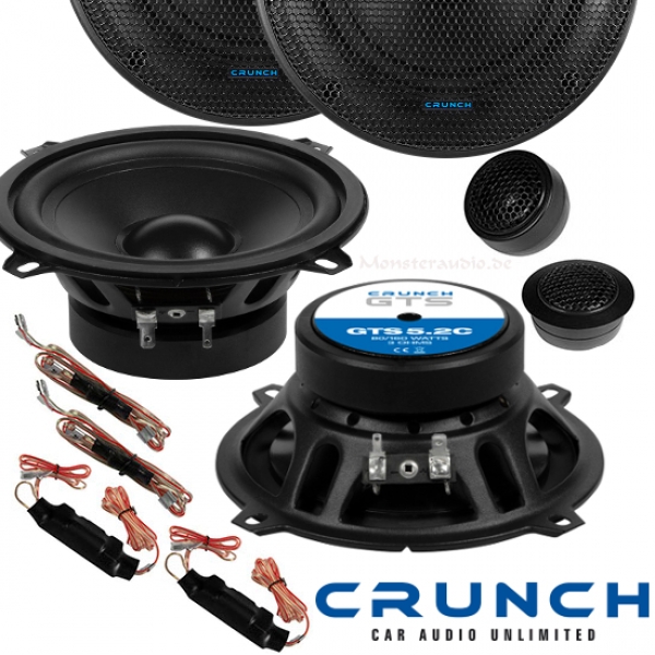 Crunch GTS-5.2C 13cm 2-Wege Komponenten Lautsprecher 130mm 200 Watt GTS5.2C