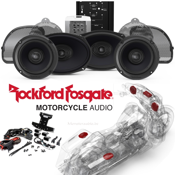 Rockford Fosgate HD14CVO-STAGE2 Set Lautsprecher Verstärker für Harley Davidson CVO Road / Street Glide ab 2015