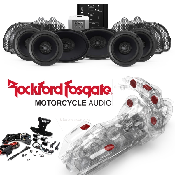 Rockford Fosgate HD14CVO-STAGE3 Set Lautsprecher Verstärker für Harley Davidson CVO Road / Street Glide ab 2015