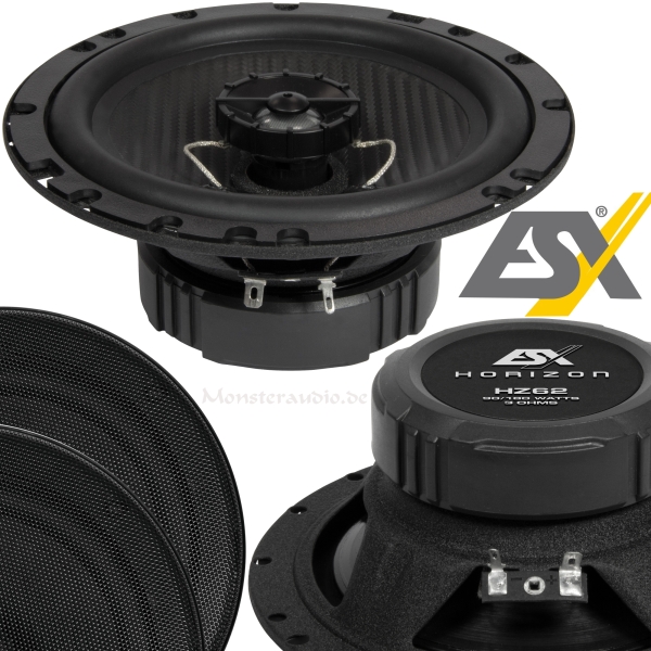 ESX HZ-62 16,5cm 2-Wege Koaxial Lautsprecher 165mm 180 Watt HZ62