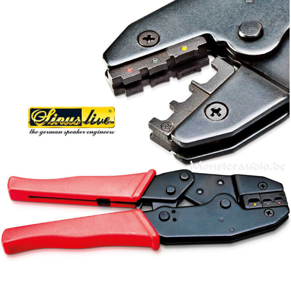 Sinuslive KC Profi Kabelcrimpzange für Stromkabel bis 10mm² Crimpzange