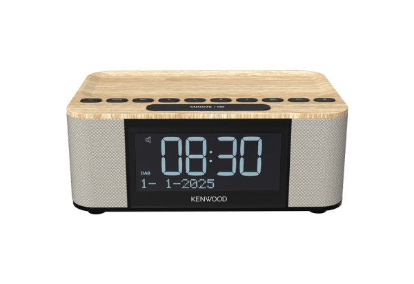 Kenwood CR-ST55DAB-M Radiowecker mit ASA Warnfunktion DAB+ FM UKW Radio Blueooth USB AUX-IN CRST55DAB holzoptik