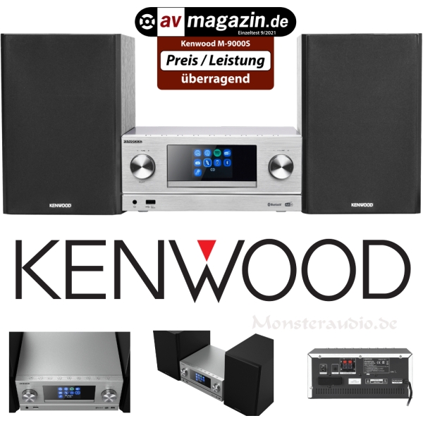 Kenwood M-9000S-S Stereoanlage mit Internetradio WiFi DAB FM UKW Blueooth USB CD Heim-Audio kompakt M9000SB - Kopie