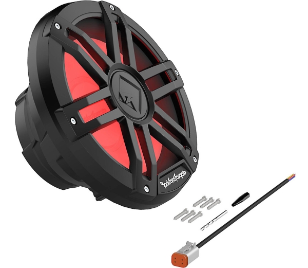 Rockford M1 Color Optix Marine Subwoofer 30cm 1200 Watt M1D2-12B schwarz mit LED-Beleuchtung