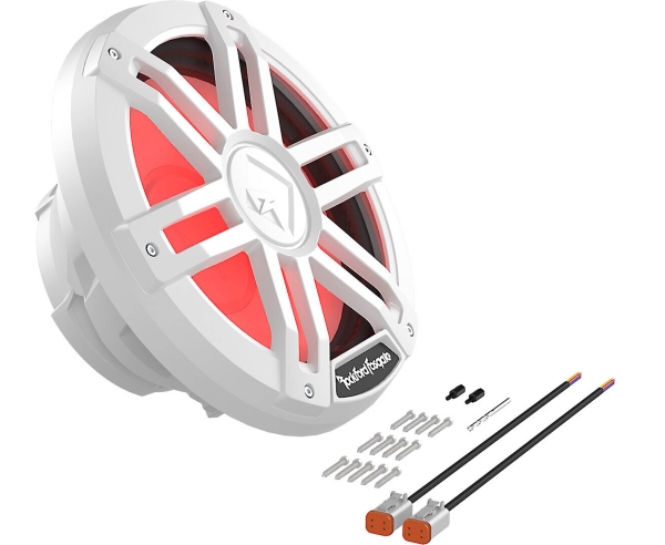 Rockford M1 Color Optix Marine Subwoofer 30cm 1200 Watt M1D2-12 weiß mit LED-Beleuchtung