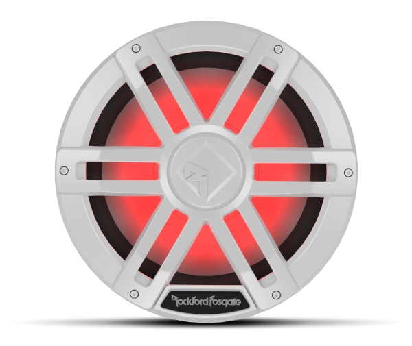 Rockford M1 Color Optix Marine Subwoofer 30cm 1200 Watt M1D2-12 weiß mit LED-Beleuchtung