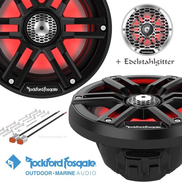 Rockford Fosgate M2-65B 16,5cm Marine Lautsprecher M165B schwarz 600 Watt