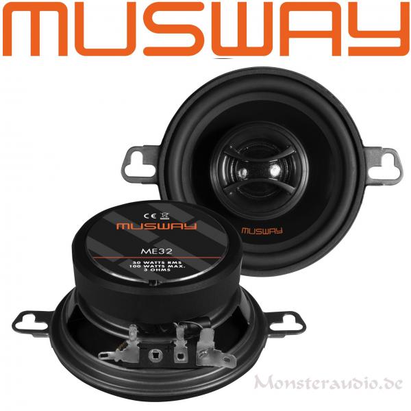 Musway ME-32 8,7cm 2-Wege Koaxial Lautsprecher 87mm ME32 100 Watt