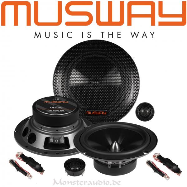 Musway ME-6.2C 16,5cm 2-Wege Komponenten Lautsprecher 165mm ME6.2C 200 Watt