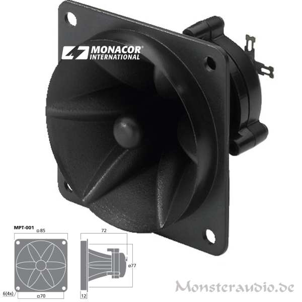Monacor MPT-001 Piezo-Hochtöner eckig