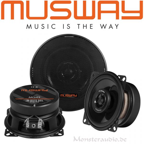 Musway MQ-42 10cm 2-Wege Koaxial Lautsprecher 100mm MQ42 120 Watt