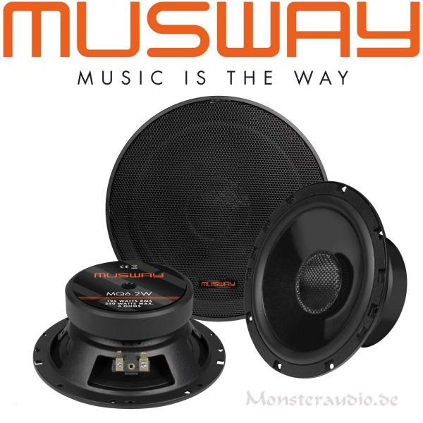 Musway MQ-6.2W 16,5cm Kicker Kickbass-Lautsprecher 165mm 250 Watt MQ6.2W