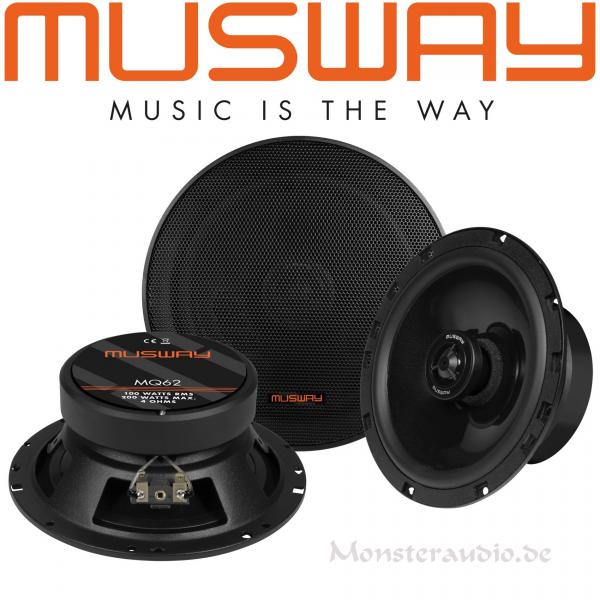 Musway MQ-62 16,5cm 2-Wege Koaxial Lautsprecher 165mm MQ62 200 Watt