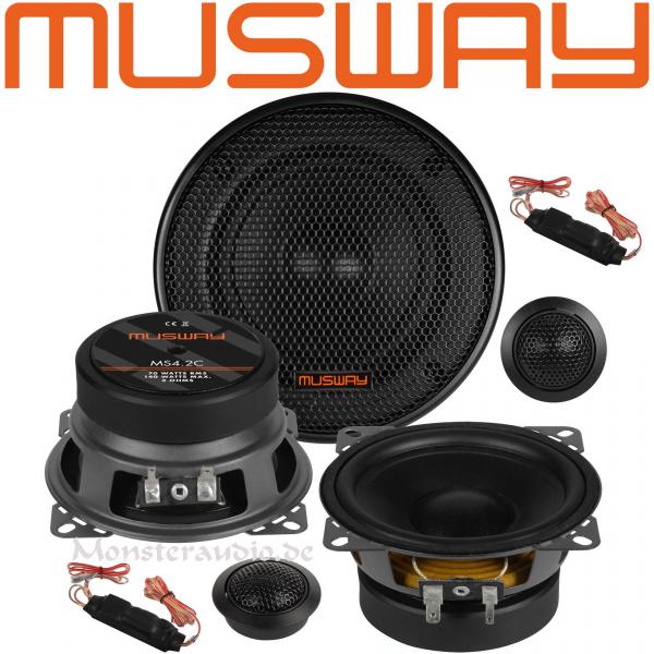 Musway MS-4.2C 10cm 2-Wege Komponenten Lautsprecher 100mm MS4.2C 140 Watt