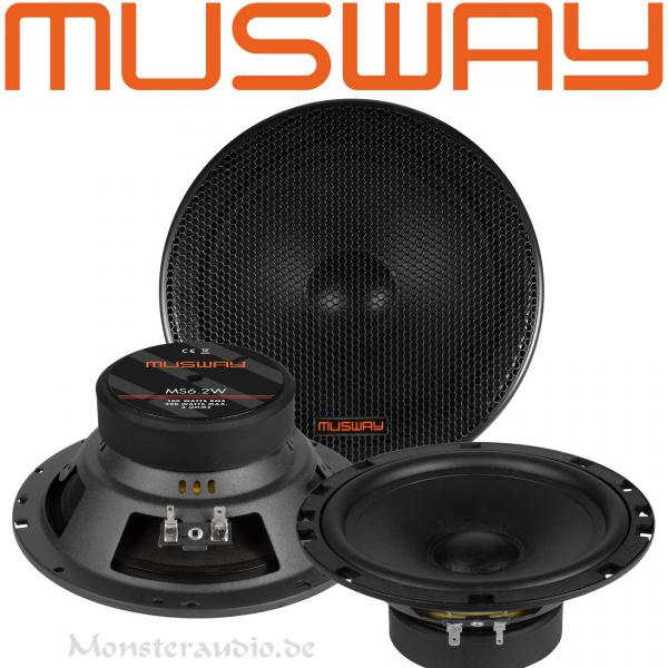 Musway MS-6.2W 16,5cm Kicker Kickbass-Lautsprecher 165mm 200 Watt MS6.2W