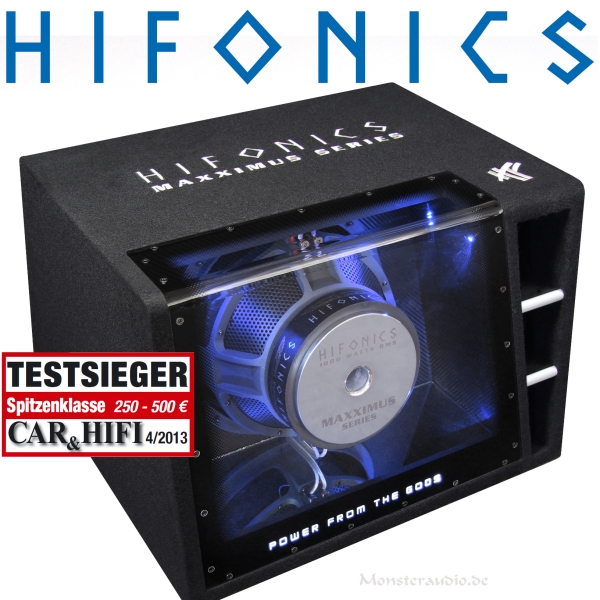 Hifonics MXZ-12BP 30cm Subwoofer 2000 Watt im Bandpassgehäuse mit LED-Beleuchtung MXZ12BP