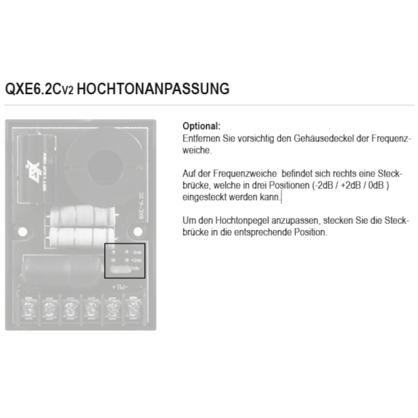 ESX QXE-6.2C v2 16,5cm 2-Wege Komponenten Lautsprecher 165mm 250 Watt QXE6.2Cv2