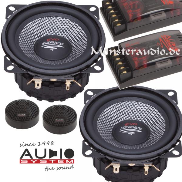 Audio System R-100 EVO 10cm 2-Wege Komponenten Lautsprecher 100mm 220 Watt Radion R100